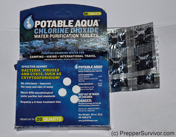 Portable Aqua Chloride Dioxide Water Purification Tablets